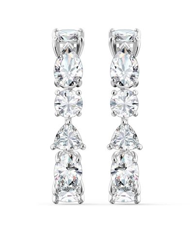 Bông tai mạ Rhodium Tennis Deluxe Cubic Zirconia Cuff